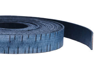 Flat leather strap Vintage Blue Groves 20x2mm