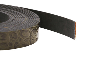 Flat leather strap Everglades Khaki 20x2mm