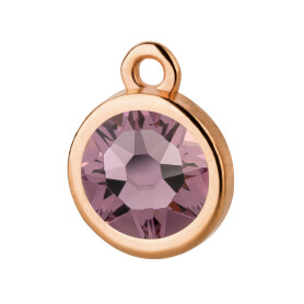 Pendant rose gold 10mm with Crystal stone in Light...