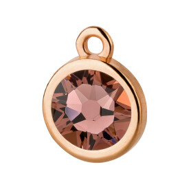 Pendant rose gold 10mm with Crystal stone in Blush Rose...