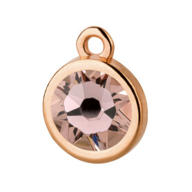 Pendant rose gold 10mm with Crystal stone in Vintage Rose...