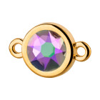 Connecteur or 10mm avec un pierre de cristal Crystal Paradise Shine 7mm 24K plaqué or