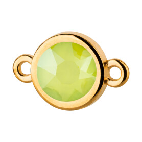 Connector gold 10mm with Crystal stone in Crystal Lime...