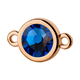 Connector rose gold 10mm with Crystal stone in Sapphire...