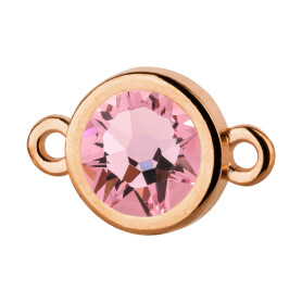 Connector rose gold 10mm with Crystal stone in Light Rose...