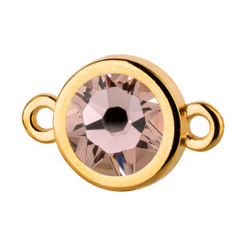 Connector gold 10mm with Crystal stone in Vintage Rose...