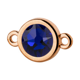 Connector rose gold 10mm with Crystal stone in Cobalt 7mm...