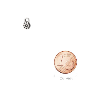 Mini-Pendentif Rond avec Soleil argent antique 6mm...