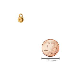 Mini-Pendentif Rond avec Soleil or 6mm 24K plaqué or