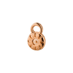 Mini-Pendant Round with Sun rose gold 6mm 24K rose gold...