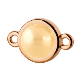 Connettore oro rosa 10mm con cabochon in Crystal Gold...