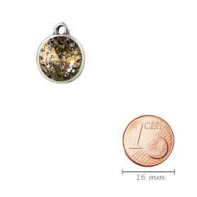 Pendente argento antico con cristallo Rivoli Crystal Gold...