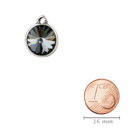 Pendente argento antico con cristallo Rivoli Crystal...