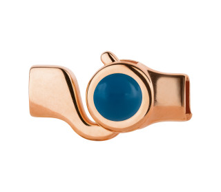 Hakenverschluss rosegold mit Cabochon Crystal Lapis Pearl...