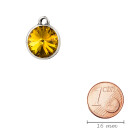 Colgante plata antigua piedra de cristal Rivoli en Sunflower 12mm