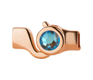 Hook clasp rose gold with crystal stone Army Green DeLite...