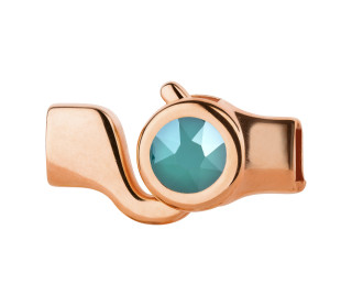 Hakenverschluss rosegold mit Kristallstein Royal Green...
