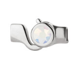 Chiusura a gancio argento antico con pietra cristallo Crystal Transmission 7mm (ID 5x2) 999° placcato argento