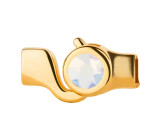 Chiusura a gancio oro pietra cristallo Crystal Transmission 7mm (ID 5x2) 24K placcato oro