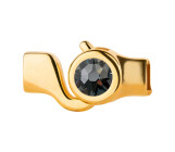 Hook closure gold with crystal stone Crystal Silver Night 7mm (ID 5x2) 24K gold plated
