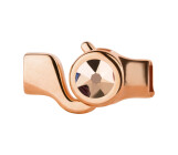 Hakenverschluss gold Kristallstein Crystal Rose Gold 7mm (ID 5x2) 24K vergoldet