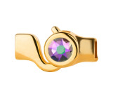 Cierre de gancho dorado con cristal Crystal Paradise Shine 7mm (ID 5x2) 24K chapado en oro