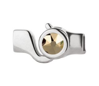 Haaksluiting antiek zilver met kristalsteen Crystal Met...