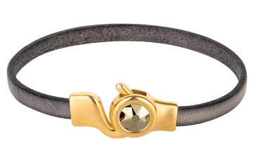 Hakenverschluss gold mit Kristallstein Crystal Met Lt Gold 7mm (ID 5x2) 24K vergoldet
