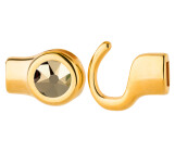 Chiusura a gancio oro pietra cristallo Crystal Metallic Light Gold 7mm (ID 5x2) 24K placcato oro