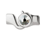 Hakenverschluss antik silber mit Kristallstein Crystal Blue Shade 7mm (ID 5x2) 999° antik versilbert