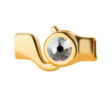Chiusura a gancio oro pietra cristallo Crystal Blue Shade 7mm (ID 5x2) 24K placcato oro