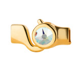 Hook clasp gold with crystal stone Crystal AB 7mm (ID 5x2) 24K gold-plated