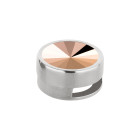 Slider argento antico 14mm (ID 10x2mm) con Rivoli in Crystal Rose Gold 12mm 999° argentato stile antico