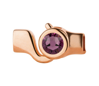 Hook clasp rose gold with crystal stone Iris 7mm (ID 5x2)...