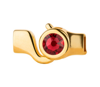 Hook closure gold with crystal stone Scarlet 7mm (ID 5x2)...