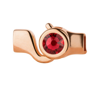 Hakenverschluss rosegold mit Kristallstein Scarlet 7mm...