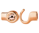 Hakenverschluss rosegold mit Kristallstein Light Peach 7mm (ID 5x2) 24K rosé vergoldet
