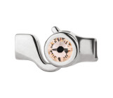 Haaksluiting antiek zilver met kristallen steen Silk  7mm (ID 5x2) 999° antiek verzilverd