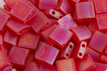 TL0140FR  Matte Tr Red Orange AB, 5x5x1,9 mm 5x5x1,9mm...