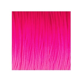 10m Cordón de satén de cinta de Macrame Ø1mm Pink neón