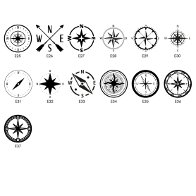 Gestalte Deinen Schlüsselanhänger aus 10mm Segelseil mit Doppelendkappe und Gravurmotiv Kompass/Maritim