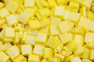 TL0404FR  Matte Op Yellow AB 5x5x1.9mm Miyuki Tila Beads