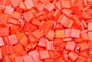 TL0406FR Matte Opaque Orange AB 5x5x1,9mm Miyuki Tila Beads