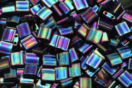TL0455  Met Variegated Blue Iris 5x5x1,9mm Miyuki Tila Beads