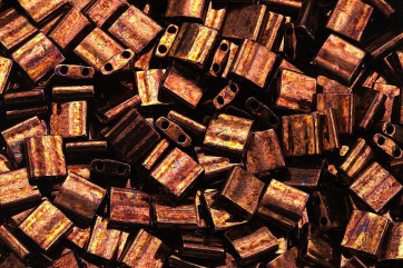 TL0457B  Met Dark Raspberry Iris 5x5x1,9mm Miyuki Tila Beads