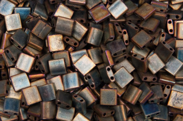 TL2008  Matte Met Patina Iris 5x5x1,9mm Miyuki Tila Beads