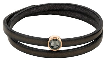 Curseur or rose 9mm (ID 5x2mm) avec pierre de cristal...