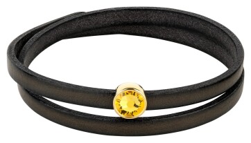 Curseur or 9mm (ID 5x2mm) avec pierre de cristal Light...