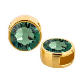 Passante oro 9mm (ID 5x2mm) con pietra cristallo Erinite...