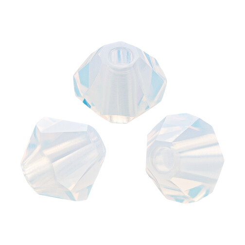 PRECIOSA Bicone (Rondelle Bead) White Opal 4mm
